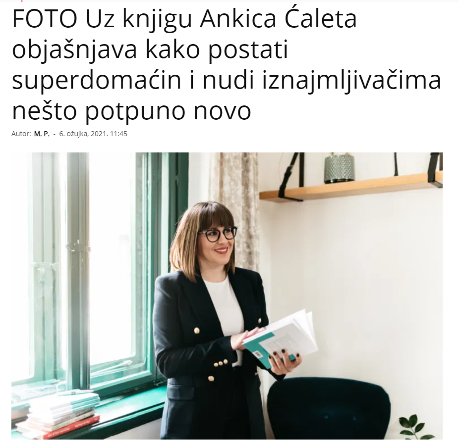 Ankica Ćaleta objašnjava kako postati superdomaćin i nudi iznajmljivačima nešto potpuno novo